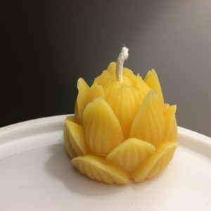 Lotus Flower Beeswax Candle